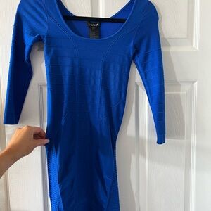 Bebe Royal Blue Long Sleeve Dress